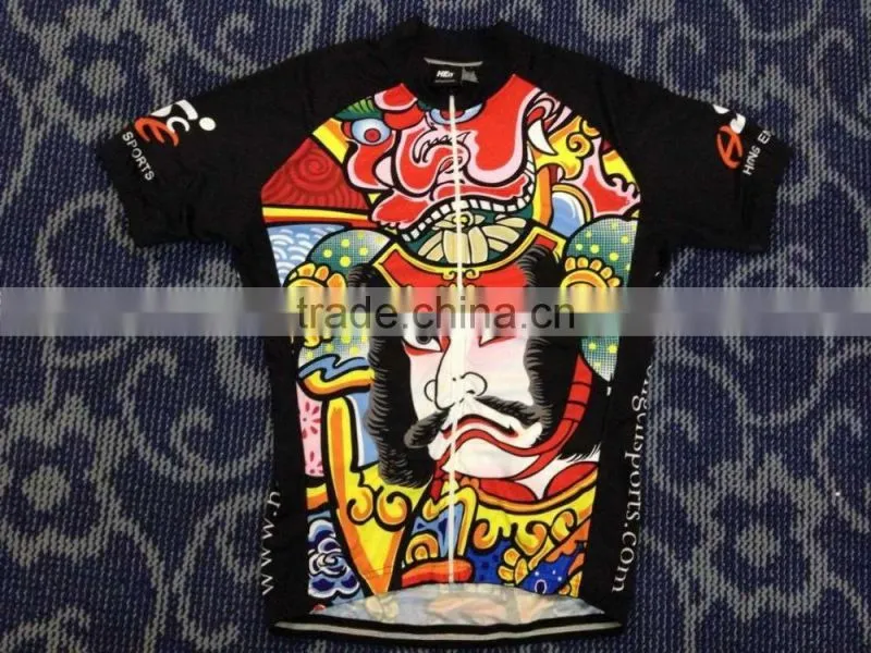 Hongen apparel red with white strip cycling clithing