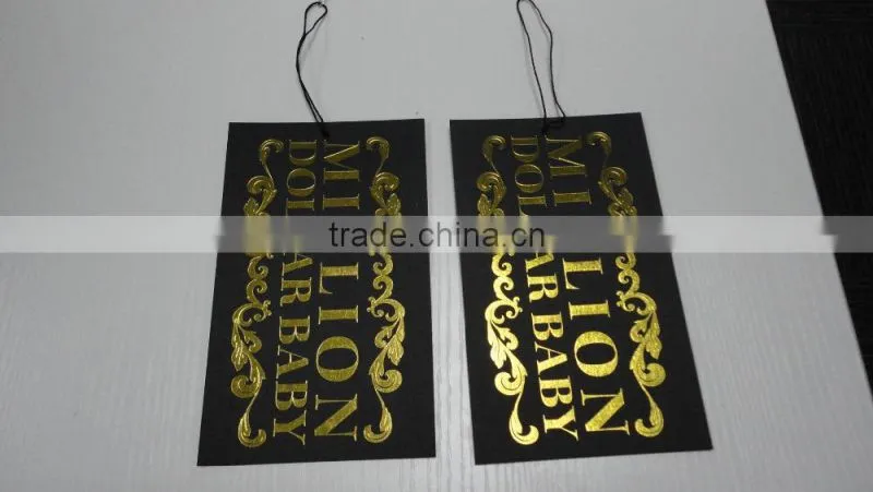 2017 half cut-off thick paper hang tags with high quality