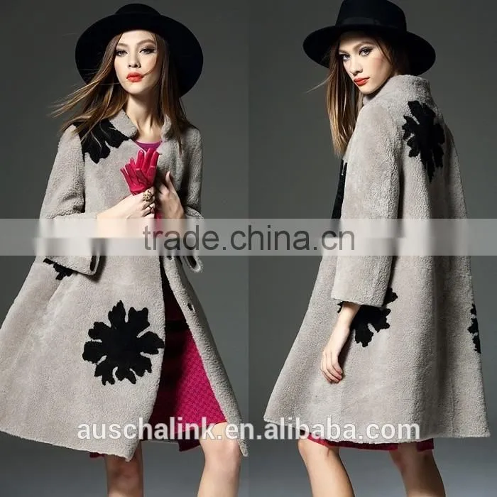 2016 german style high quality windproof womens wool coat