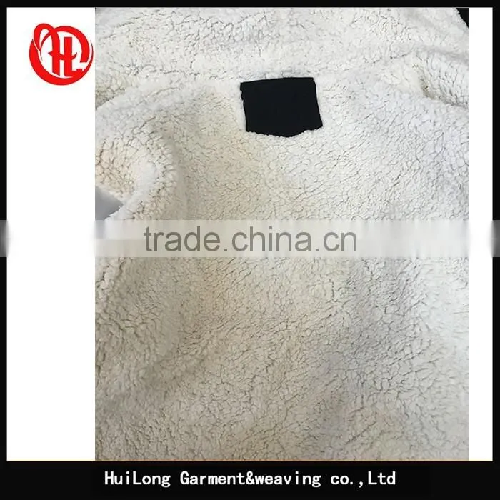 Plus size men white lining winter black hoodie jacket