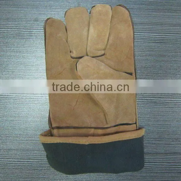 Manufacturer Cow Split Welding Worker Leather Gloves