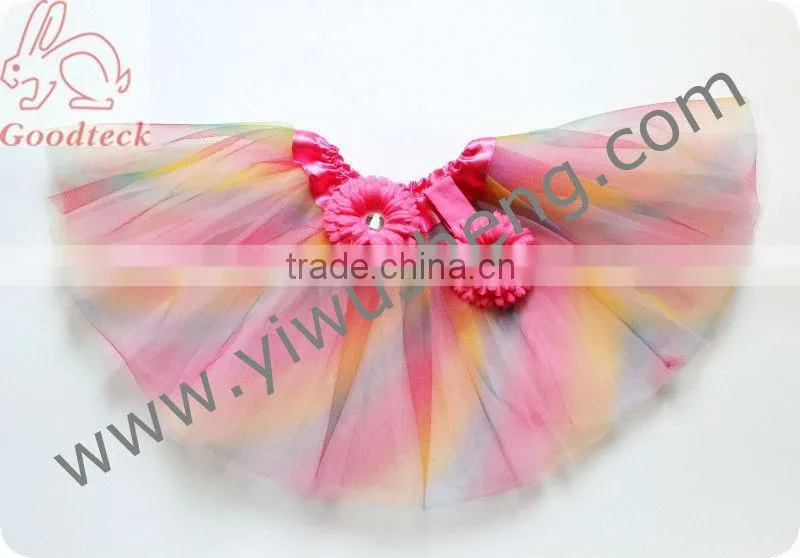 Rainbow polyester tutu tulle fabric roll, 6"x100yd (60"x100YD) Tutu skirt material,