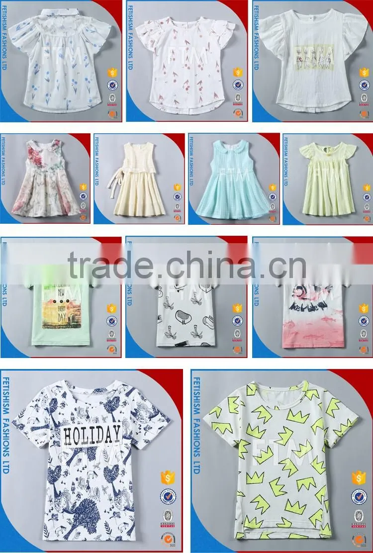 Wholesale fashion little kids clothes girls' dress 2016