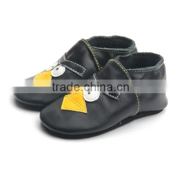High quality bird pattern popular baby leather shoes soft sole