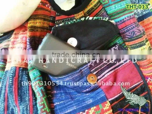 Thai Embroidered HMONG Hill Tribe Patchwork Fabric Tote Handbag