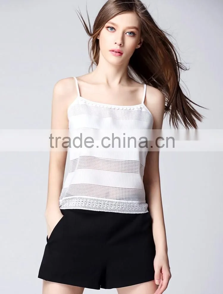 OEM factory custom loose mesh women sexy singlets/new design/ new design dry fit singlet