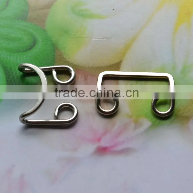 High quality 18# garment hook and eye with nickel free plated color