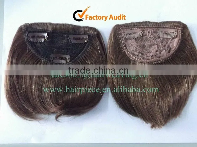 Clip on Hairpiece Fringe Hair Bangs, Real 100 Human Hair Bangs