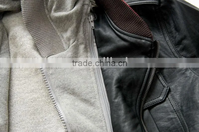 man fashion winter leather jacket coat