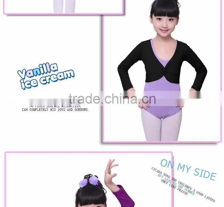 Colorful Ballet Leotards Coat High Waist Dance Wear Girls Long Sleeve Gymnastics Leotards Overalls
