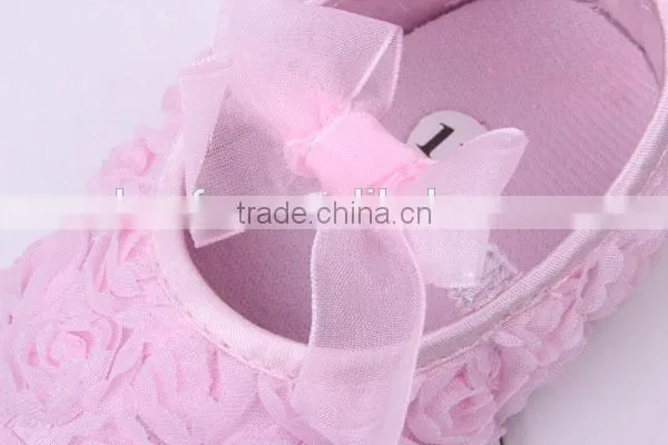 0-12 Month New Arrival Girl's Start Walkers Rose Lace Newborn Baby Shoes