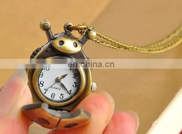 Fashion Reaver with active wings design pocket watch chains necklaces Reaver pendant Quartz Long Chain Watch