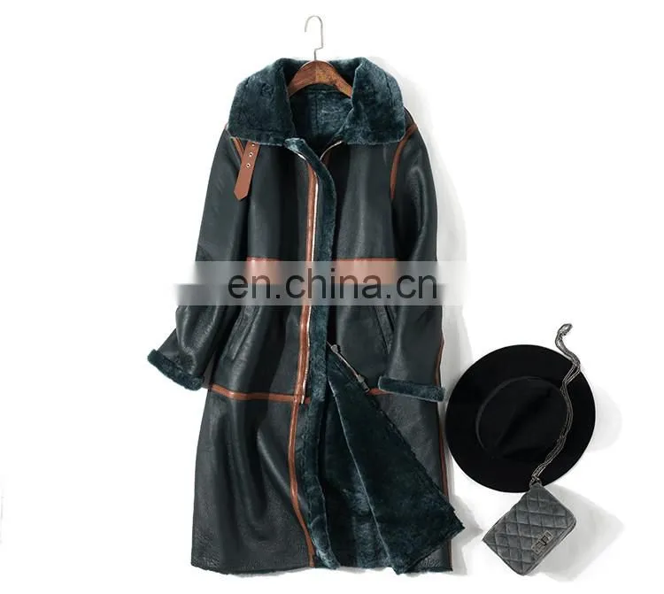 2017 Hot Selling Elegant Fashion Design Sheep Skin Leather Jacket