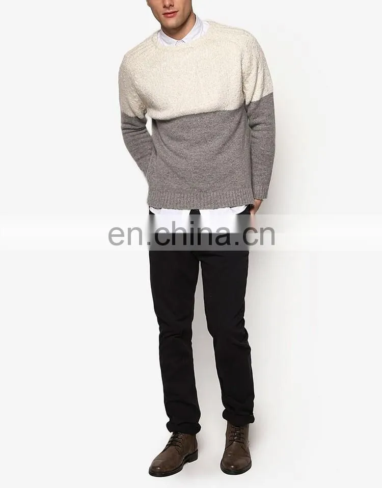 Latest men's shrug cashmere knit sweater design of hand made sweaters