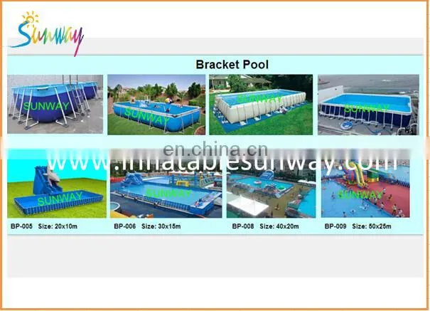Durable Waterproof Rectangular Portable Swimming Pools With Silde