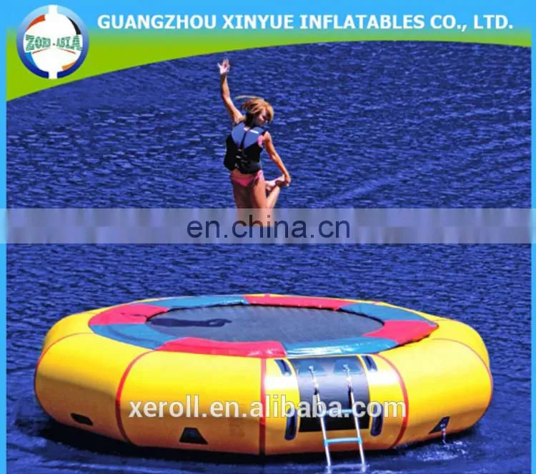 Hot sale giant cheap inflatable water trampoline/ inflatable floating water park for sale