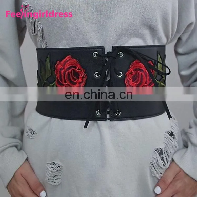 New Lace Up Wide Waist Trainer Corset Belt Women Shape-Making Fashion Elastic Belt