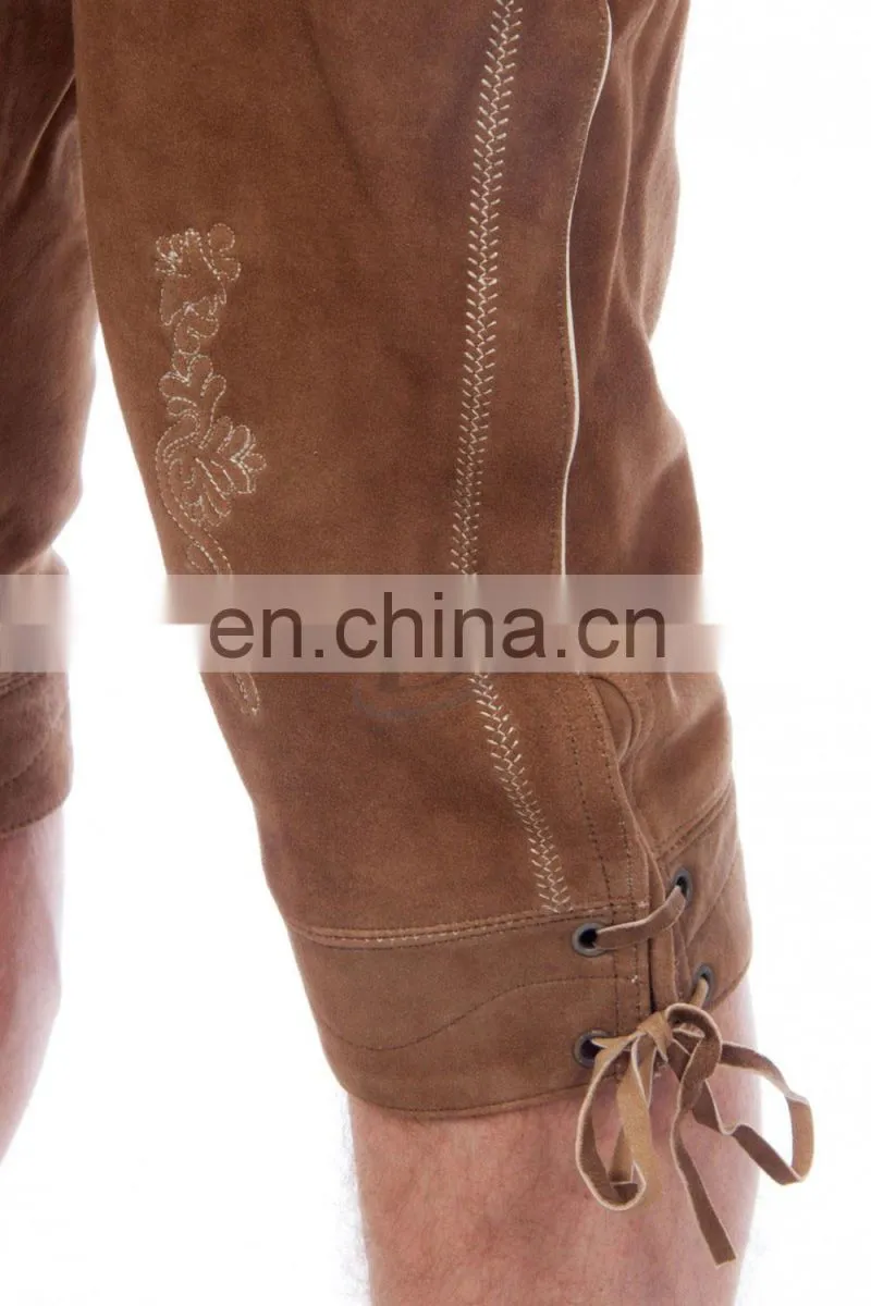 2016 High Quality Chrome 6 free suede Trachten Knee Over Lederhosen (Bavaria Clothing)