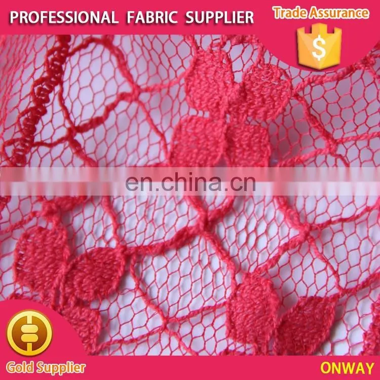 new design burnt-out polyester/cotton solid lace for all ladies' garment