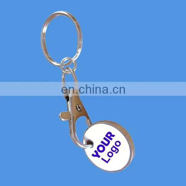 keychain custom logo pound size coin holder