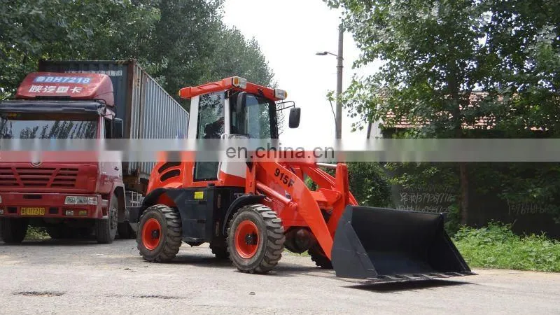 Earth moving construction machinery 1.5ton mini front wheel loader with wider tires