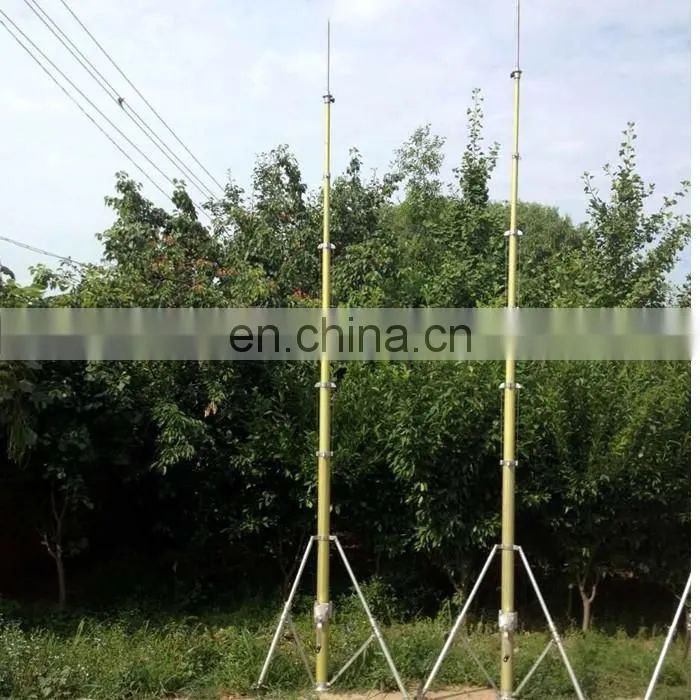 Portable outdoor 33ft antenna tower with lightning rod