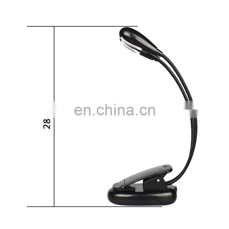 New 4 LED Desk Lamp Learning Eye Clip Book Light Dormitory LED Reading Clip Light