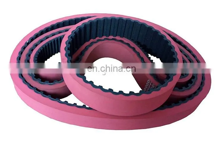 Red rubber coating timing belt for packing machine