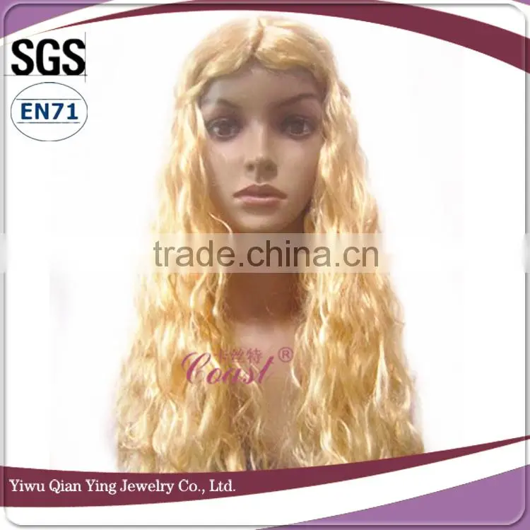 fashional red wine costume artificial curly party hair wigs