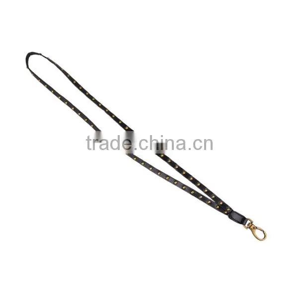 Leather key chain rope customized rivets leather key chain,leather custom key chain