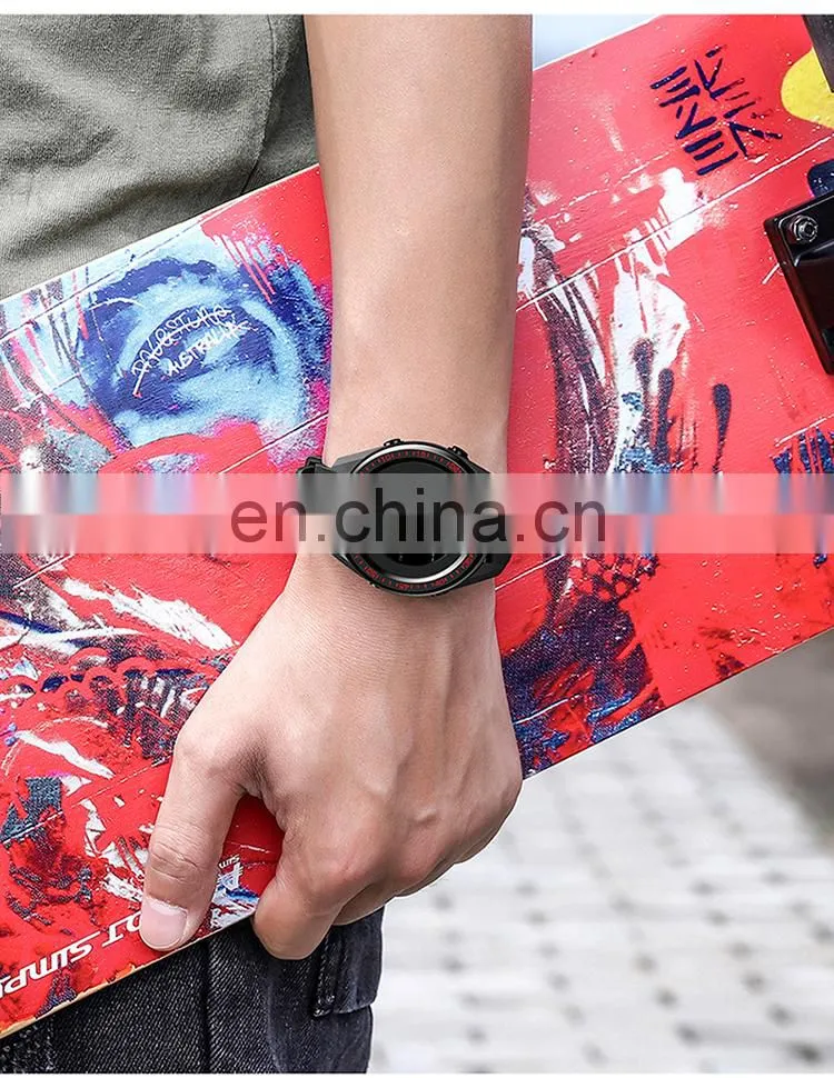 Sanda 6013 Multi Functional Digital Men Wristwatch Water Resistant LED Luminous Clock Sport Wrist Watches for Men