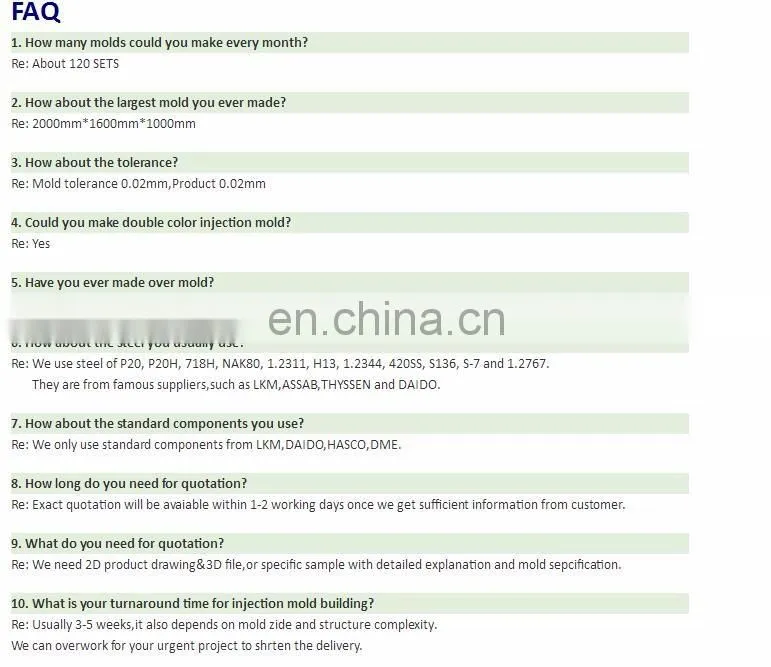 Custom Professional Parts Mould ABS PC Plastic Injection Molding For Plastic Parts High Glossy Finish Plastic Mold