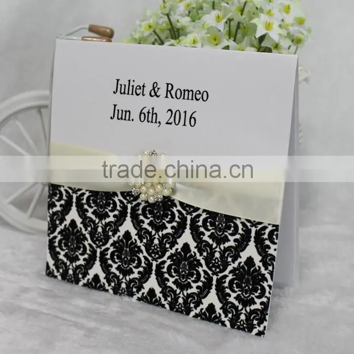 Customized Nice Particular DIY Brooch Card Elegant Wedding Invitations