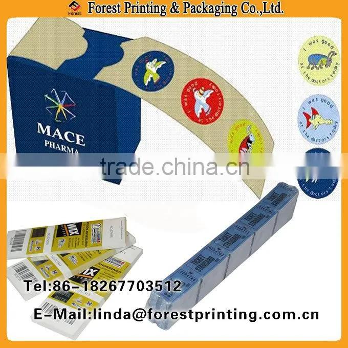 2015 private Cartoon sticker labels print label printing