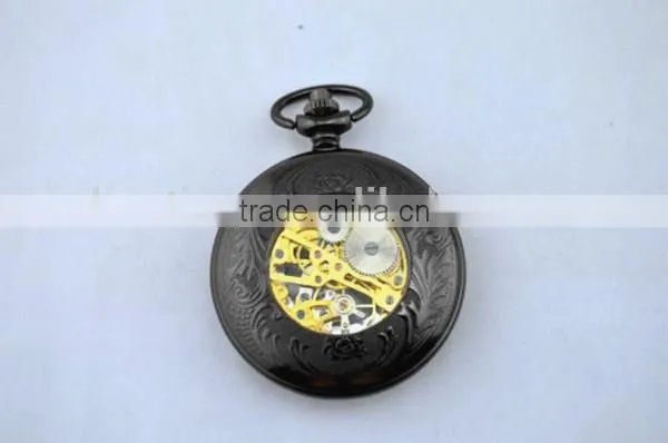 retro flip skeleton watch mechanical pocket watch china watch factory