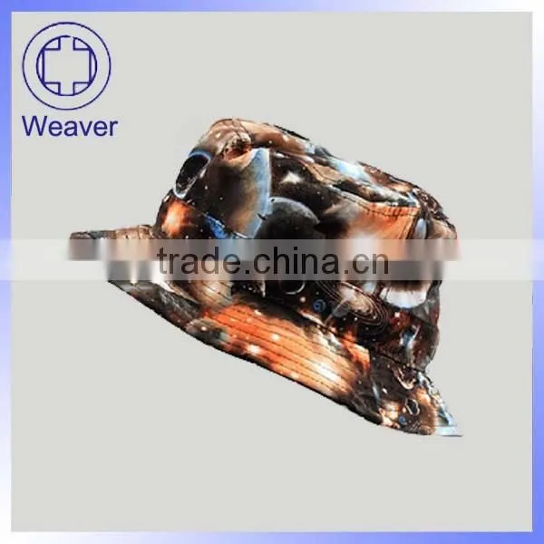 Custom Printed Floral Paisely Bucket Hat / Summer Fishing Hats For Men