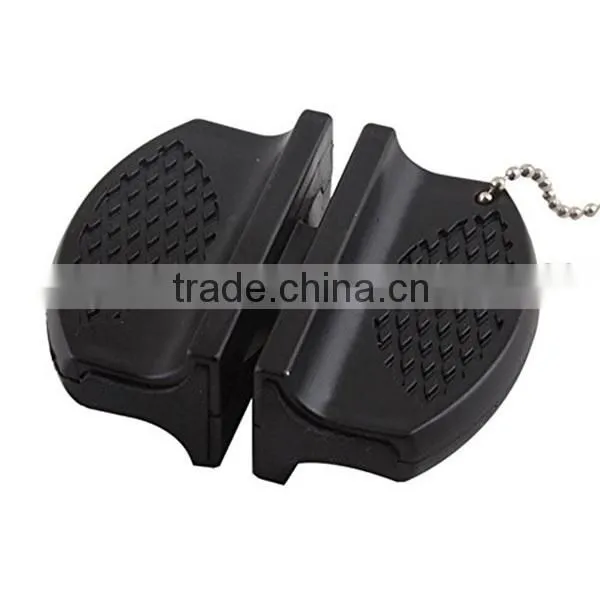 New Mini Ceramic Knife Sharpener Camp Kitchen Pocket Sharpening Tool