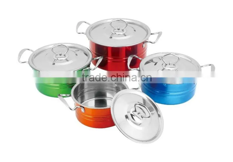 caitang shencai 4pcs stainless steel stock pot set/ soup casserole/ kitchen utensils