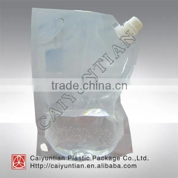 Aluminum foil standing liquid fruit juice packaging bag/ spout pouch for fruit juice
