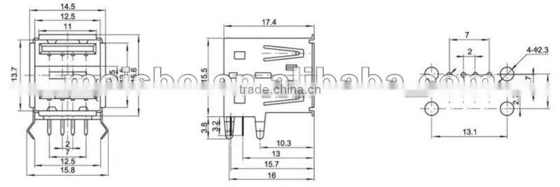 Two position female usb to audio jack