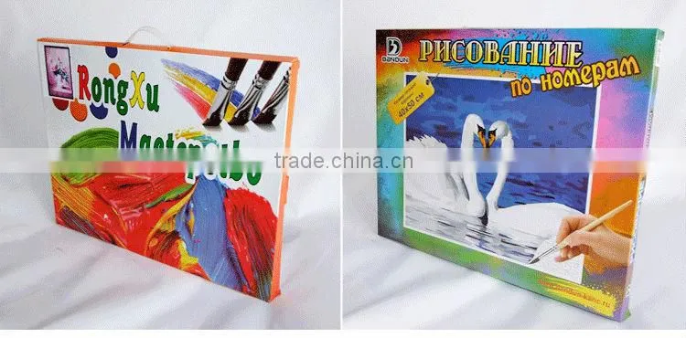 Carton kitty cat DIY digital oil painting by numbers