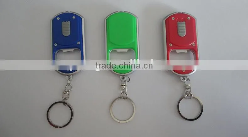 mutil color keychain bottle opener with led light key chain