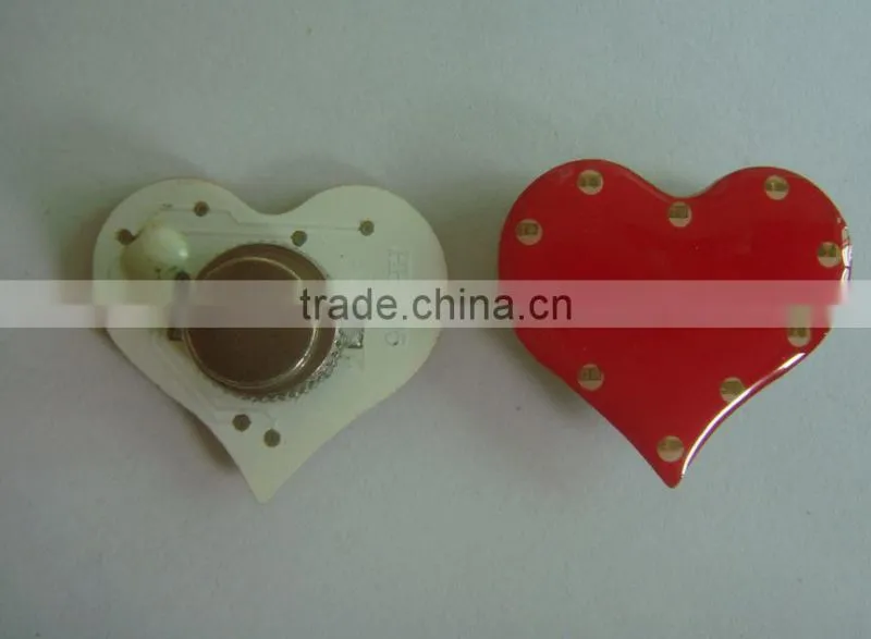 China Manufacturer Lapel Led Flashing Up Magnetic Pin, safty pin badges