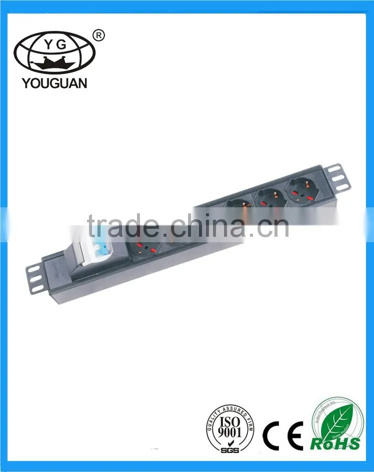 6 ways Italy type Power Sockst with 2P Circuit breaker