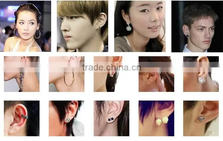 ZS20005 fashion stainless steel earring , surgical steel earrings , guitar earring