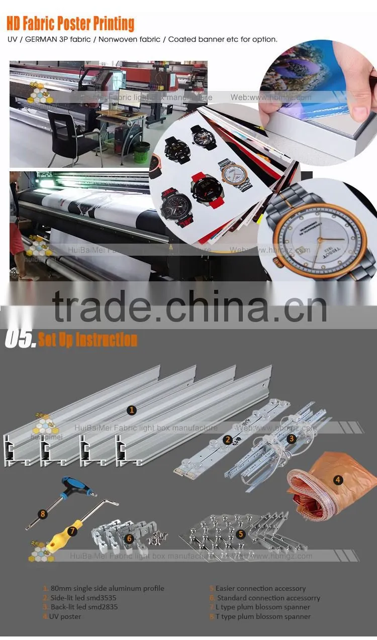Bestsell Aluminium Textile LED Display Signboard