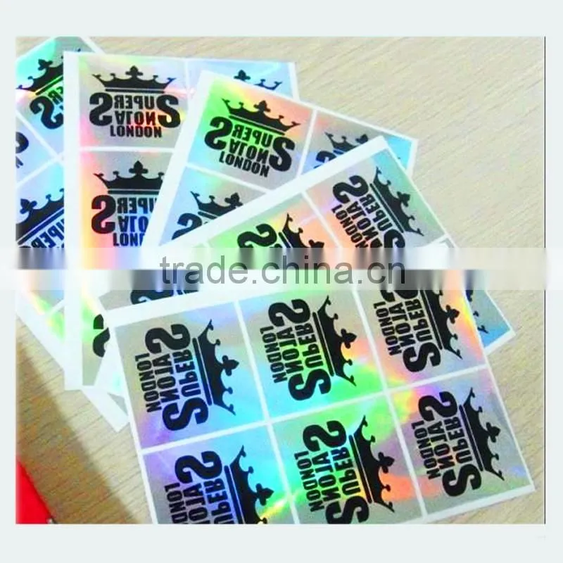 Custom printed silver hologram security labels
