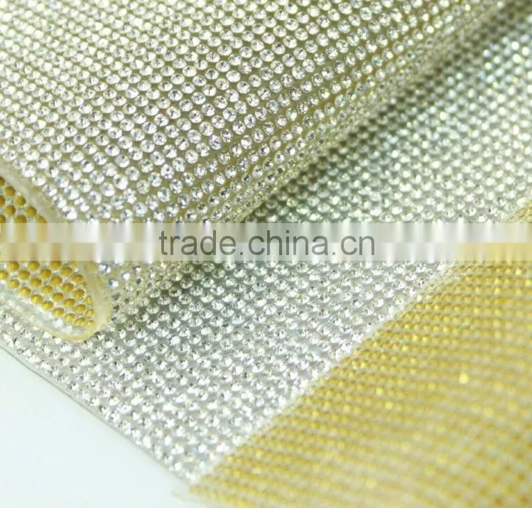 Whlesale Hotfix Diamond Mesh Rolls 120*45cm Transfer Strass Trimming Mesh for DIY Decoration