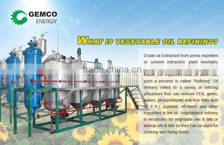 small scale 1 to 5ton per day palm oil refining machine