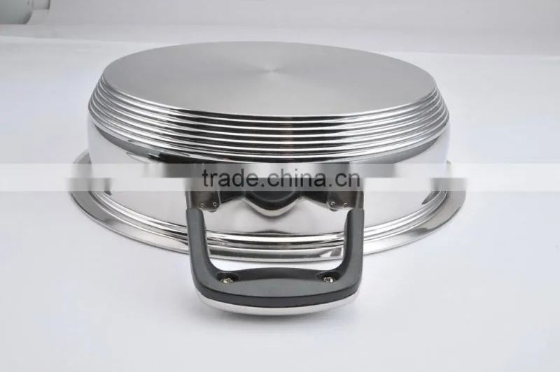 7 Layer Induction Bottom 304 Stainless Steel induction Cookware set with wide edge
